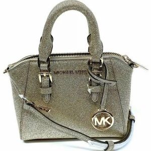 Michael Kors Gold Glitter XS Mini Ciara Purse